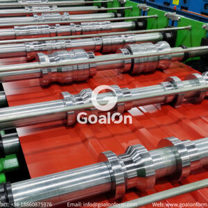 Film-Laminated IBR Trapezoidal Roof Panel Roll Forming Machine Hydraulic Cut (2)