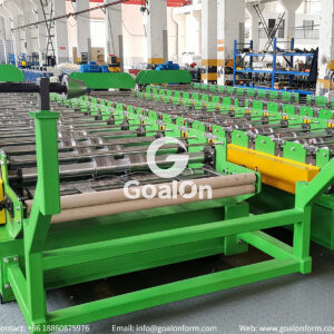 Film-Laminated IBR Trapezoidal Roof Panel Roll Forming Machine Hydraulic Cut (3)
