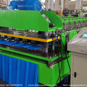 Film-Laminated IBR Trapezoidal Roof Panel Roll Forming Machine Hydraulic Cut (4)