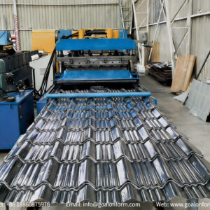 High-Speed Long Span Corrugated Roof Tile Roll Forming Machine Flying Hydraulic Cut Efficient