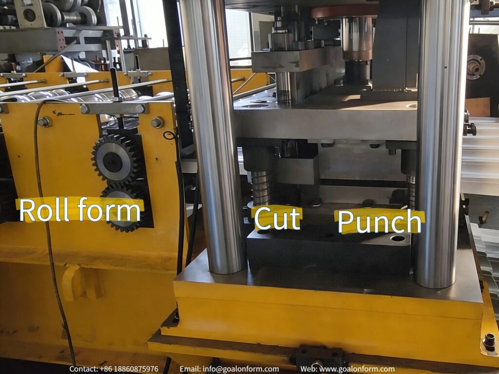 hydraulic punch and cut for roof tile roll forming machine