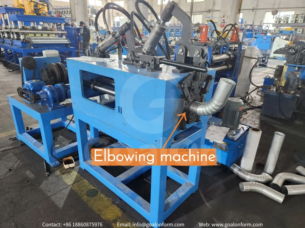 elbowing machine for round downspout pipe