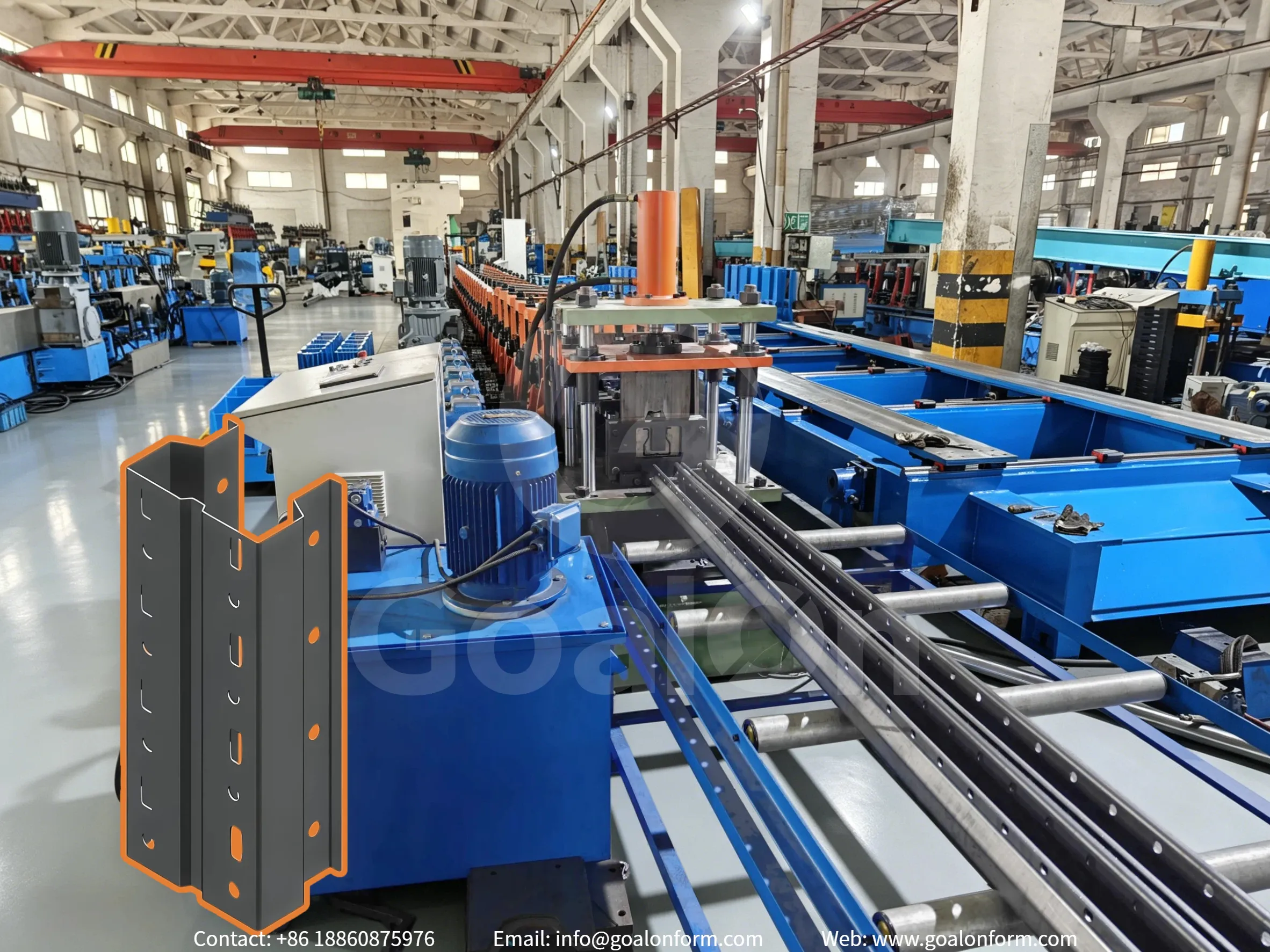multi-size rack upright roll forming machine