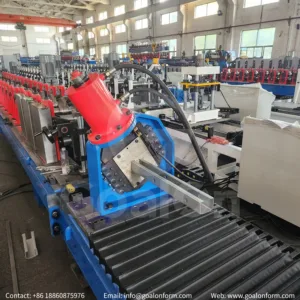 hat purlin roll forming machine with standalone hydraulic punching machine