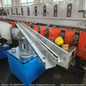 hat purlin roll forming machine with standalone hydraulic punching machine