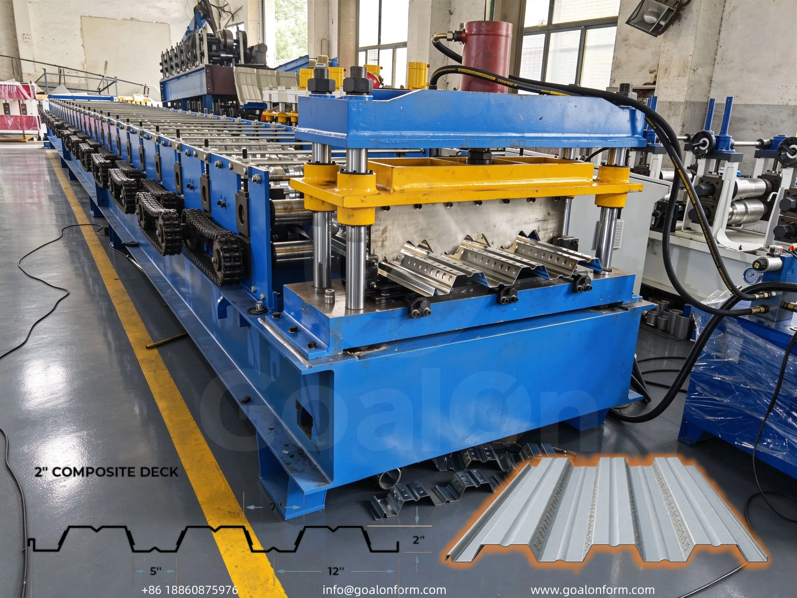 2″ Composite Floor Deck Roll Forming Machine