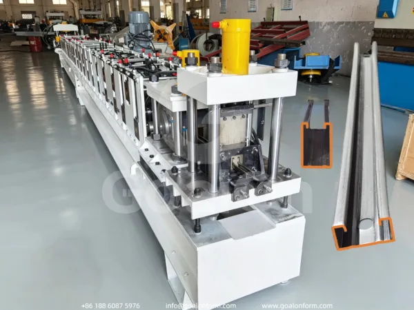 Dual-Size Strut Channel Roll Forming Machine with Post-Punching (1)
