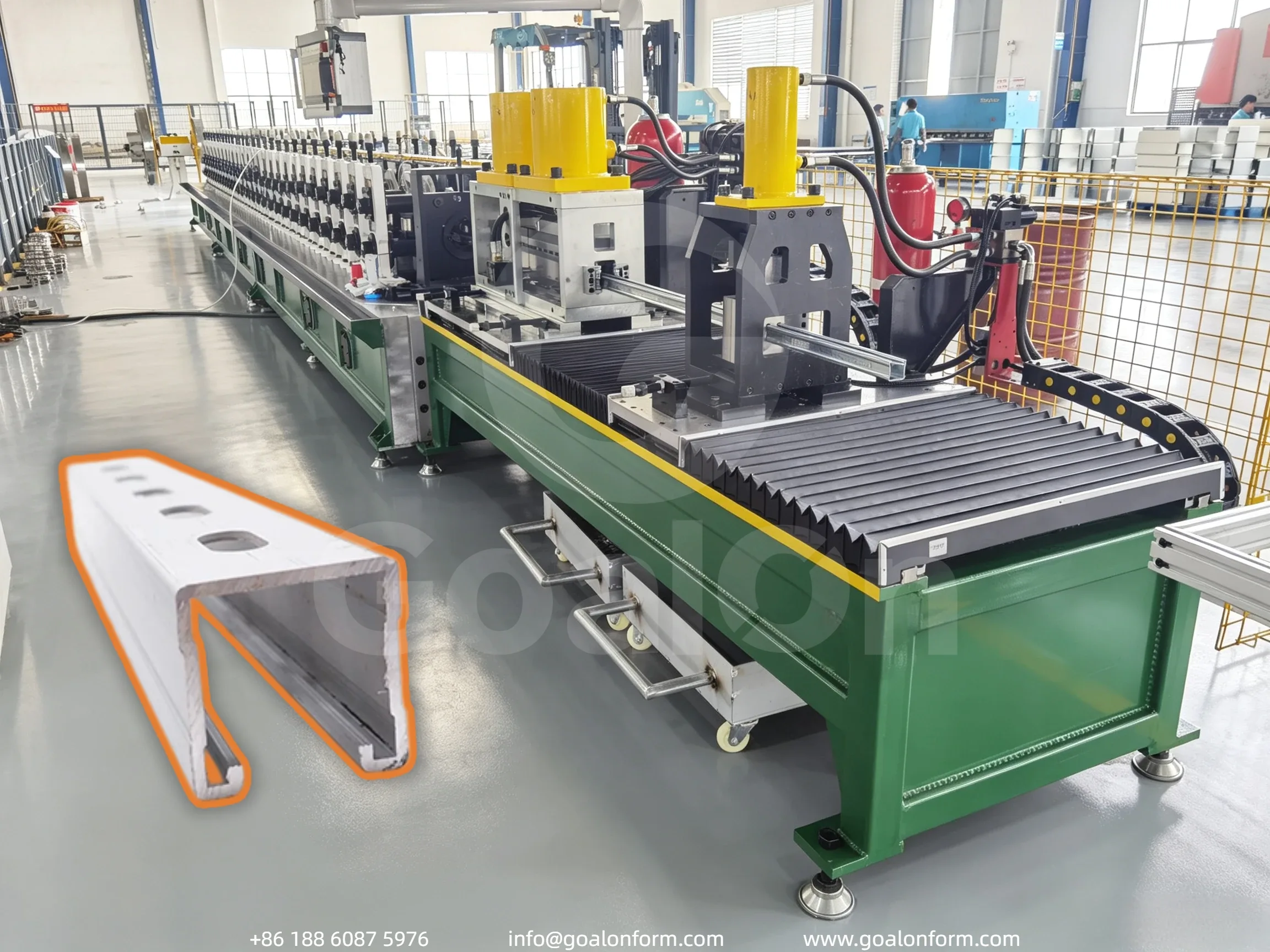 Flying-Punching & Cutting Ribbed Strut Channel Roll Forming Machine (1)