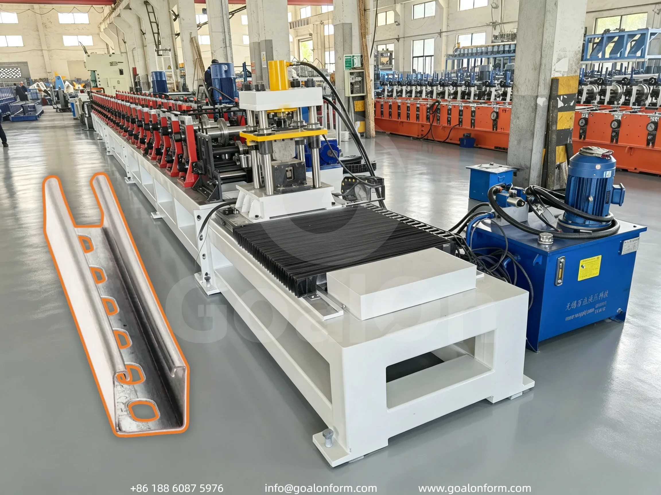 High-speed 4162mm Strut Channel Roll Forming Machine (1)