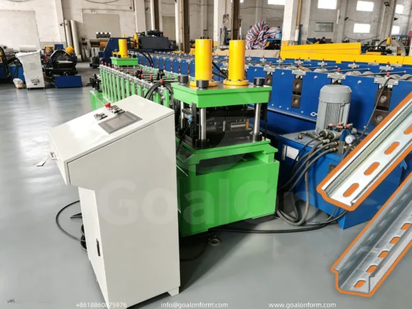 Dual-Row Top Hat Din Rail Roll Forming Machine